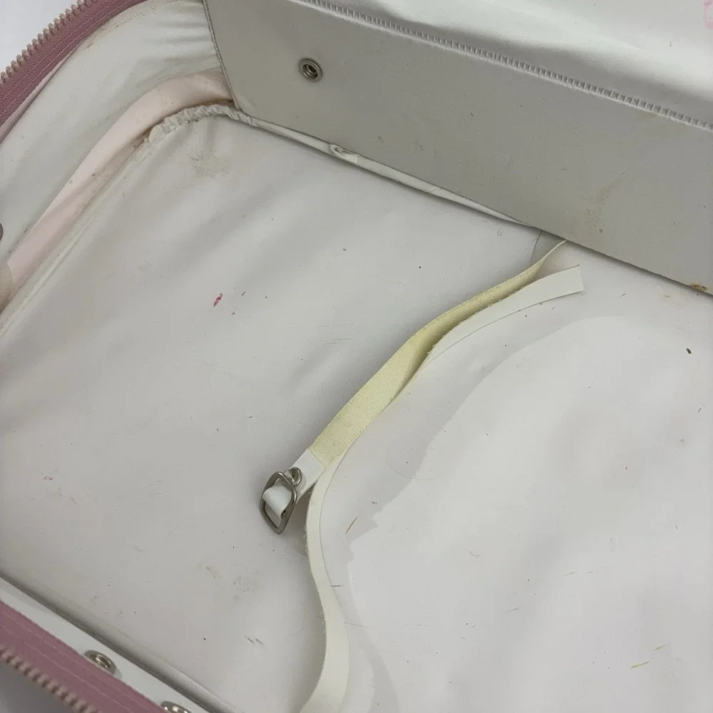 Vintage Disney Beauty And The Beast Suitcase White Zipper‎ And Handle